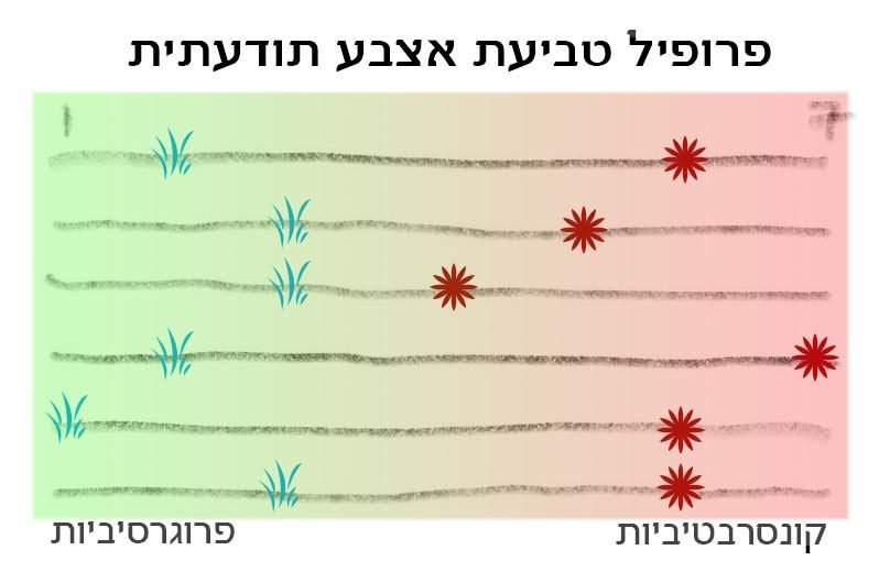 שאלון קונסרבטיביות — פרוגרסיביות